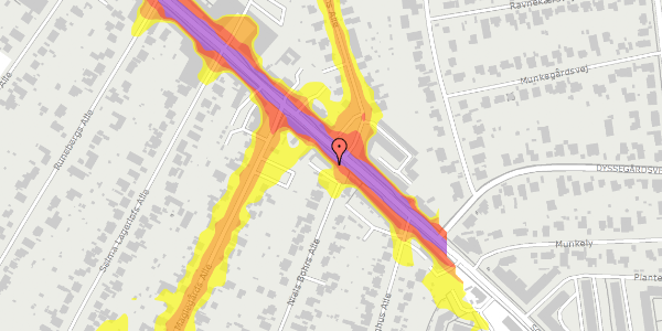 Trafikstøjkort på Niels Bohrs Alle 2A, 2860 Søborg