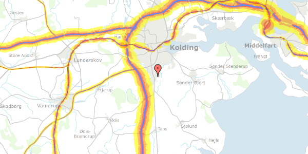 Trafikstøjkort på Vonsildvej 41, 6000 Kolding