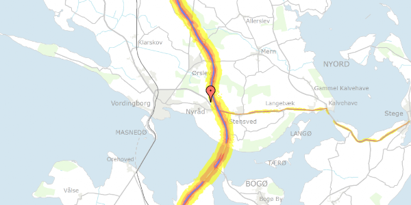 Trafikstøjkort på Dalvænget 10, 4760 Vordingborg