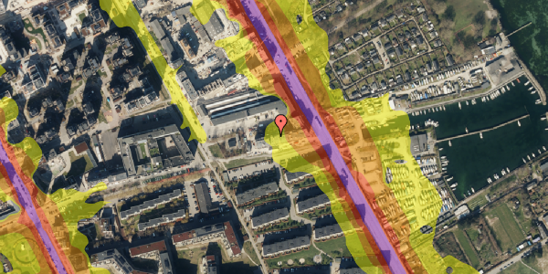 Trafikstøjkort på Amager Strandvej 80F, 1. th, 2300 København S