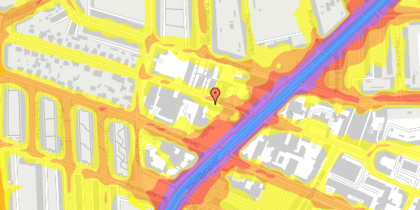 Trafikstøjkort på Dortheavej 61, 2400 København NV