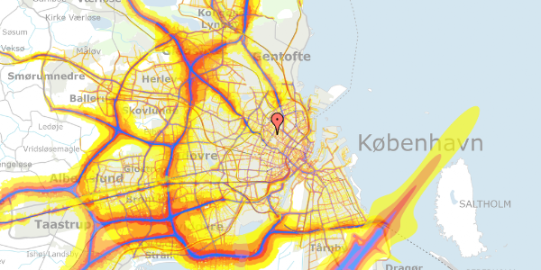 Trafikstøjkort på Søllerødgade 17, 3. tv, 2200 København N