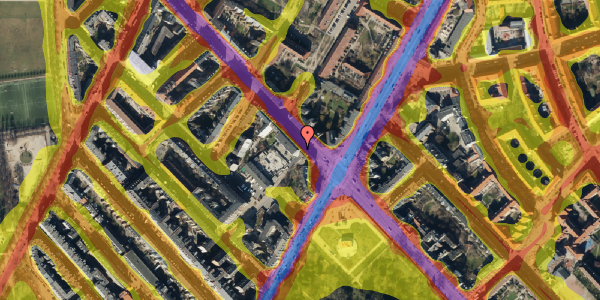 Trafikstøjkort på Nørrebrogade 157, 2200 København N