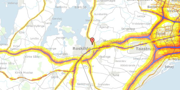 Trafikstøjkort på Himmelev Have 18, 4000 Roskilde