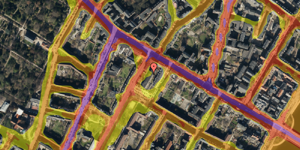 Trafikstøjkort på Nørrebrogade 45C, st. tv, 2200 København N