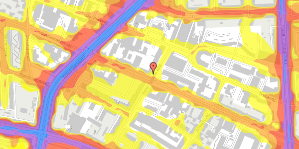 Trafikstøjkort på Rentemestervej 58, 2400 København NV