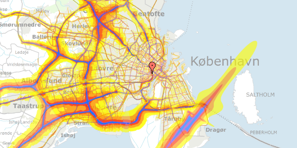 Trafikstøjkort på Stenosgade 4, 1616 København V