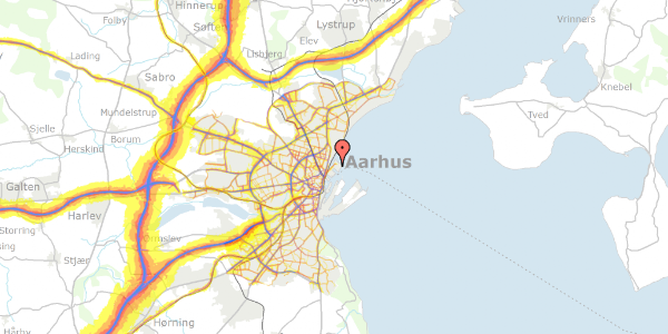 Trafikstøjkort på Grete Løchtes Gade 3, 11. 3, 8000 Aarhus C