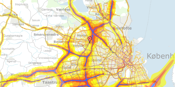 Trafikstøjkort på Hørkær 28, 2. , 2730 Herlev