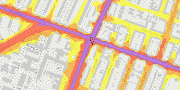 Trafikstøjkort på Nordre Fasanvej 94, 2000 Frederiksberg