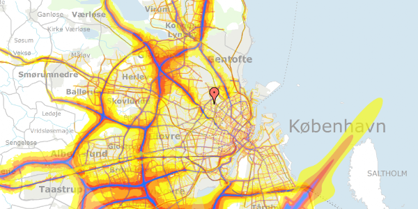 Trafikstøjkort på Dortheavej 2M, 2400 København NV