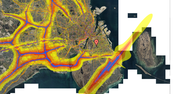 Trafikstøjkort på Sundbygårdsvej 63, 1. th, 2300 København S