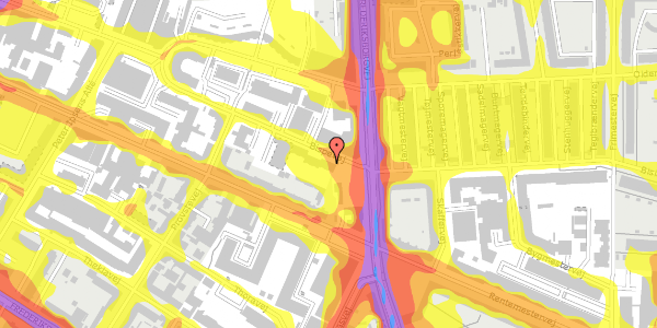 Trafikstøjkort på Bispevej 1A, st. tv, 2400 København NV