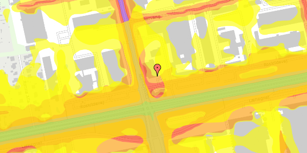 Trafikstøjkort på Roskildevej 18A, 2620 Albertslund