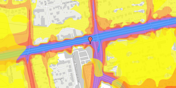 Trafikstøjkort på Glostrup Shoppingcenter 105, 1. , 2600 Glostrup