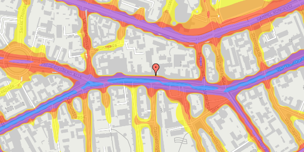 Trafikstøjkort på Vesterbrogade 66A, 1. , 1620 København V