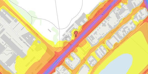 Trafikstøjkort på Blegdamsvej 19, 2100 København Ø