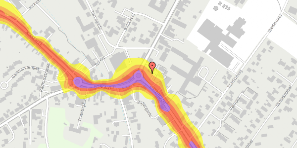 Trafikstøjkort på Slotsvej 2, 6510 Gram