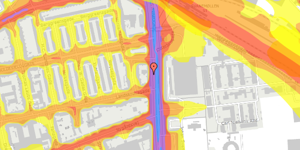 Trafikstøjkort på Østerbrogade 149, 2100 København Ø