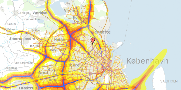 Trafikstøjkort på Engblommevej 30, 2400 København NV