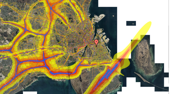 Trafikstøjkort på Finlandsgade 27, 1. , 2300 København S