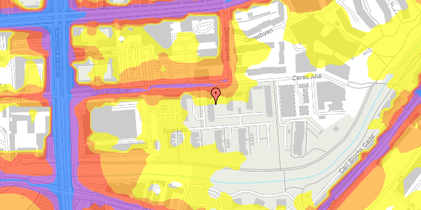 Trafikstøjkort på Åparken 1, st. 11, 8000 Aarhus C