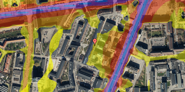 Trafikstøjkort på Montagehalsvej 7, 2500 Valby