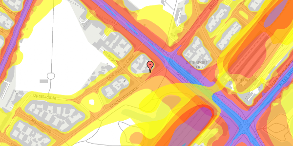 Trafikstøjkort på Stockholmsgade 59, 3. th, 2100 København Ø