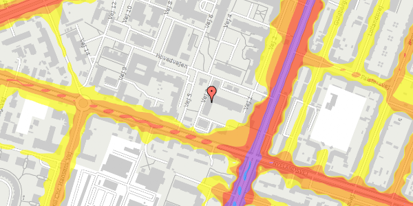 Trafikstøjkort på Vej 3 1, 1. , 2000 Frederiksberg