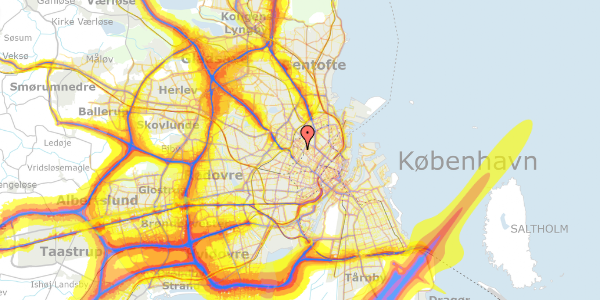 Trafikstøjkort på Sorgenfrigade 9, 2200 København N