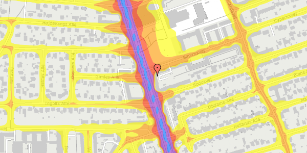 Trafikstøjkort på Amagerbrogade 193, 2300 København S