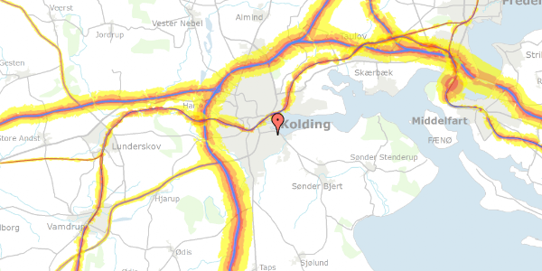 Trafikstøjkort på Tvedvej 78, 6000 Kolding