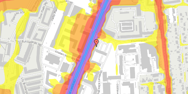 Trafikstøjkort på Gammel Køge Landevej 39, 2500 Valby