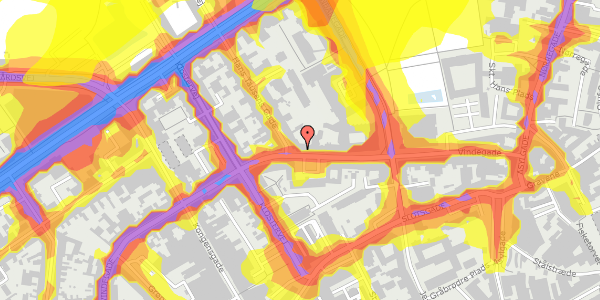 Trafikstøjkort på Vindegade 45, 5000 Odense C