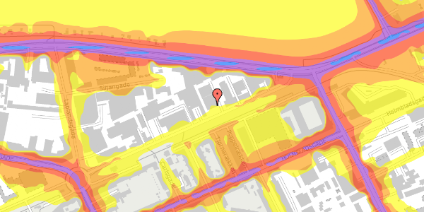 Trafikstøjkort på Prags Boulevard 59, 2300 København S