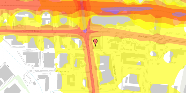 Trafikstøjkort på Marielundvej 17F, 2730 Herlev