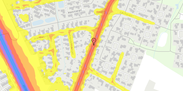 Trafikstøjkort på Lunden 46, 5320 Agedrup