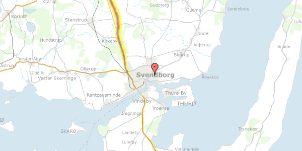 Trafikstøjkort på Nyborgvej 71, 1. , 5700 Svendborg