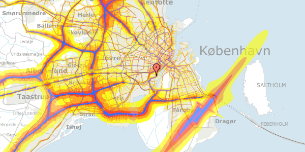 Trafikstøjkort på Otto Busses Vej 7, 2450 København SV