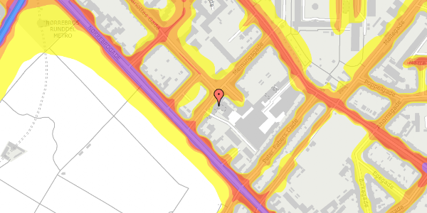 Trafikstøjkort på Meinungsgade 8, 2200 København N