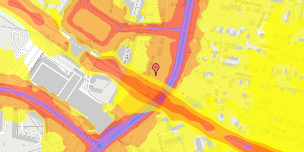 Trafikstøjkort på Rolighedsvej 13, st. , 2750 Ballerup