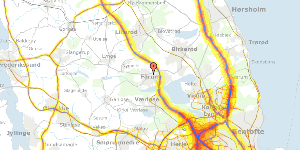 Trafikstøjkort på Farum Gydevej 67, 3520 Farum