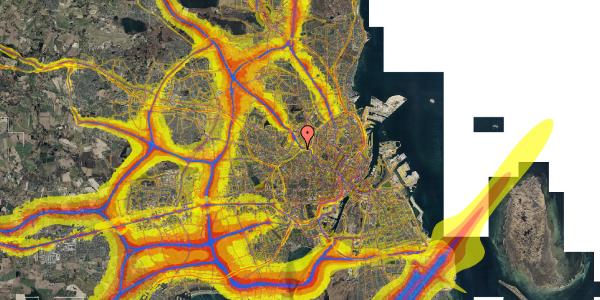 Trafikstøjkort på Rabarbervej 12, 1. 17, 2400 København NV