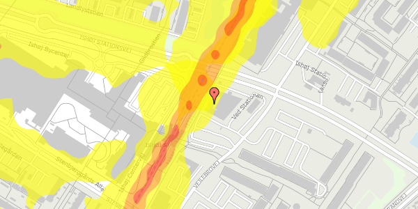 Trafikstøjkort på Ved Stationen 12, st. 3, 2635 Ishøj