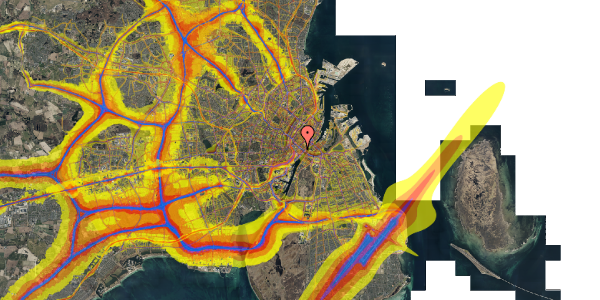 Trafikstøjkort på Anker Heegaards Gade 1, st. , 1572 København V