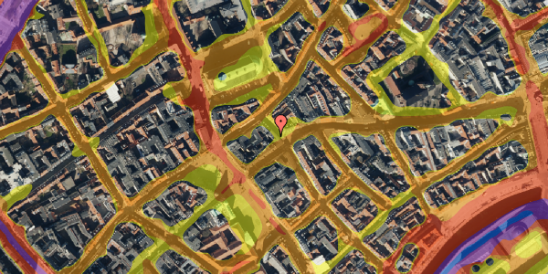 Trafikstøjkort på Skoubogade 1, 3. th, 1158 København K