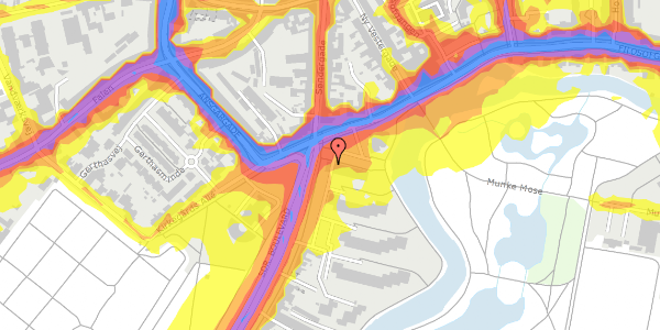 Trafikstøjkort på Filosofgangen 34B, 5000 Odense C