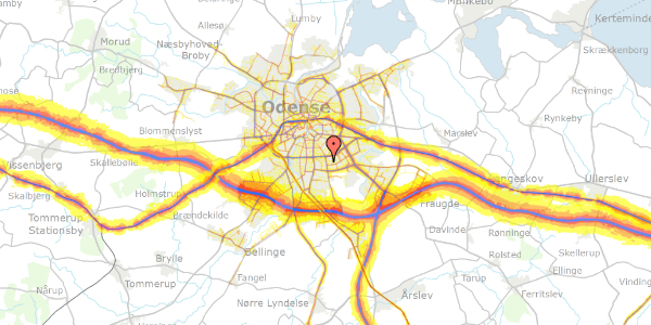 Trafikstøjkort på Bramstrupvej 11E, 1. 2, 5230 Odense M