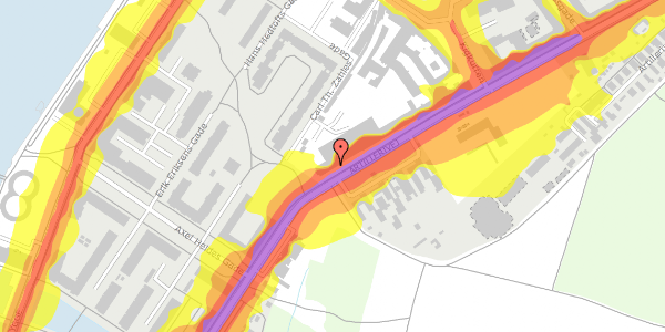 Trafikstøjkort på Artillerivej 98C, 4. th, 2300 København S