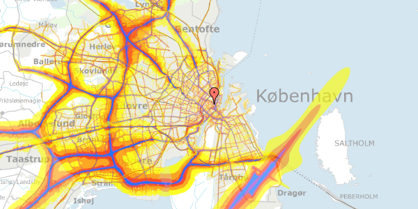 Trafikstøjkort på Skindergade 3B, 2. tv, 1159 København K